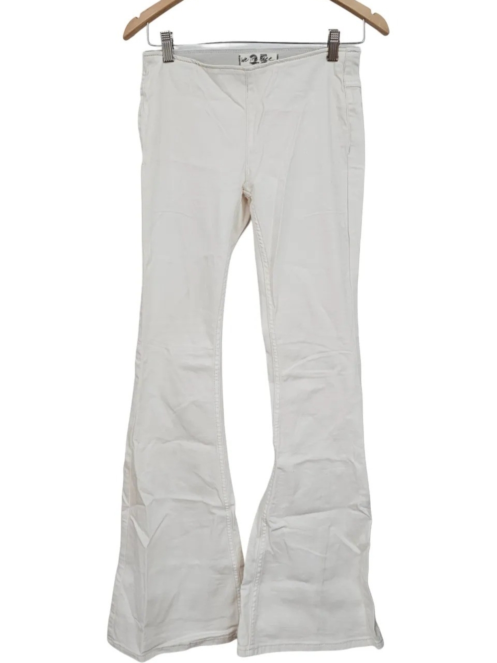 Free People We The Free White Flare Bell Bottom Pants Size 25